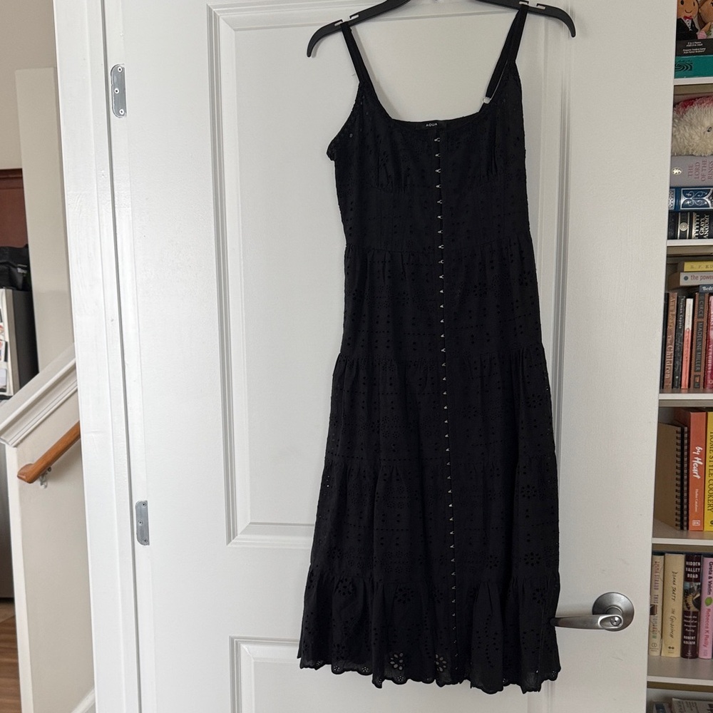 Aqua eyelet midi dress exclusive to Bloomingdales